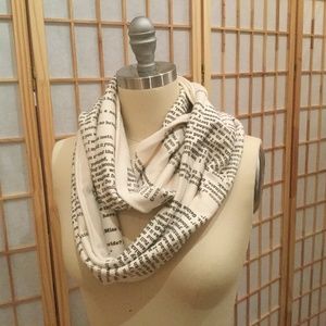 Jane Eyre text cotton infinity scarf